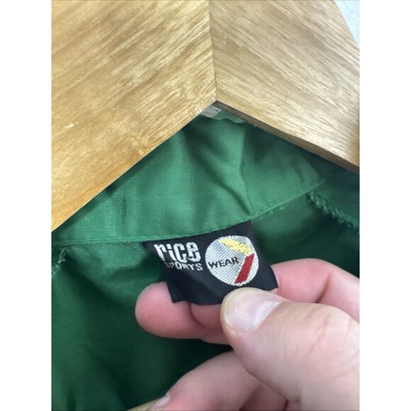 Vintage Rice Sportswear Canada Coaches Jacket Green Nylon 70s 80s Men’s L - Picture 4 of 6